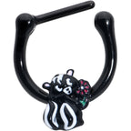 16G 5/16 Black Funky Skunk Cartilage Clicker