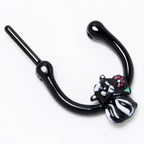 16G 5/16 Black Funky Skunk Cartilage Clicker