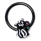 16G 3/8 Black Funky Skunk Hinged Segment Ring