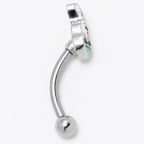 16G 5/16 Easter Egg Bunny Curved Eyebrow Ring