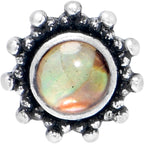 16G 5/16 Brown Faux Shell Circle of Glam Labret Monroe Tragus