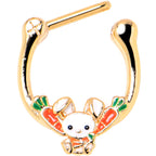 16G 5/16 Gold Tone Cutie Easter Bunny Cartilage Clicker
