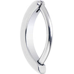 14G 1/2 316L Surgical Steel Smooth Style Hinged Hoop Belly Ring