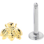 16G Yellow Gem Bee Flower Labret Segment Ring Ear Curation Set of 5