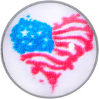 16G 1/4 Heart Flag Patriotic Cartilage Tragus Earring