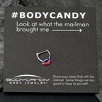16G 5/16 Patriotic Kissy Lips Cartilage Clicker