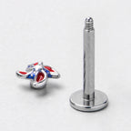 16G 5/16 Patriotic Pinwheel Labret Monroe Tragus