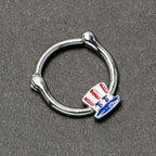 16G 3/8 Patriotic Uncle Sam Top Hat Cartilage Clicker
