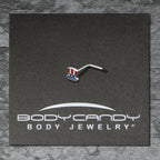 20G 7mm Patriotic Uncle Sam Top Hat L Shape Nose Ring