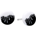 16G Black White Reverse Drip Acrylic Cheater Plug Set