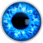 Open Blue Eye Barbell Tongue Ring