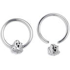 16G 3/8 Howling Ghost BCR Captive Ring Set of 4