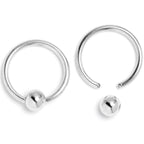 16G 3/8 Gothic Skulls BCR Captive Ring Set of 4