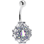 Aurora Gem Retro Sunburst Belly Ring