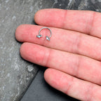 16G 3/8 Blue Gem Beauty Bug Insect Horseshoe Circular Barbell