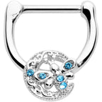 16G 5/16 Blue Gem Lunar Dragonfly Cartilage Clicker