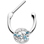 16G 5/16 Blue Gem Lunar Dragonfly Cartilage Clicker