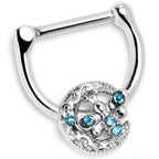 16G 5/16 Blue Gem Lunar Dragonfly Cartilage Clicker