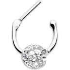 16G 5/16 Clear Gem Lunar Dragonfly Cartilage Clicker