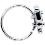 20G 5/16 Clear Gem Fancy Fab Butterfly Nose Hoop