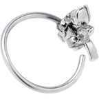 20G 5/16 Aurora CZ Gem Understated Dragonfly Nose Hoop