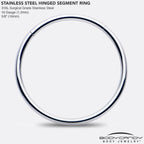 16G 5/8 316L Surgical Steel Precision Hinged Segment Hoop