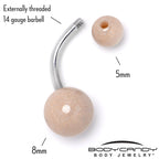 Pastel Shimmer Peach Ends Belly Ring