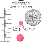 Pastel Shimmer Pink Ends Belly Ring