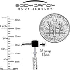 16G 1/4 Optical Illusion Hammer Cartilage Tragus Earring