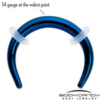 14G 5/16 Blue Pincher Crescent Taper