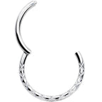16G 3/8 Implant Grade Titanium Snakeskin Style Hinged Segment Ring