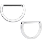 14G 13mm Implant Grade Titanium D Shaped Nipple Clicker Set