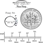 20G 5/16 Profile Butterfly Nose Hoop