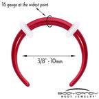 Stainless Steel Crescent Pincher Septum Ring - 14G and 16G