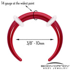 Stainless Steel Crescent Pincher Septum Ring - 14G and 16G