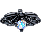 20G 7mm Aurora Gem Black Beauty Bug L Shape Nose Ring
