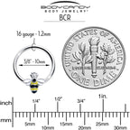 16G 3/8 Clear CZ Gem Bee Sweet BCR Captive Ring