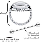 14G 9/16 Shark Bite Nipple Shield Set