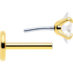 3mm CZ Star Flat Back Stud Earrings - 1 Pair