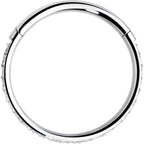 18G 3/8 Clear CZ Gem Titanium Forward Facing Hinged Segment Ring