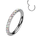 Micro Gem Titanium Hinged Nose Hoop