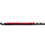 Red Rubber Spike Punk Cuff Bracelet