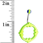 Light Green Acrylic Multi-Layered Celtic Belly Ring