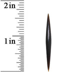 6G Organic Black Horn Straight Taper 4mm