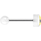 14G 5/8 Clear Acrylic Smiley Sunglasses Tongue Ring