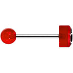 14G 5/8 Red Intertwined Male Female Symbol Tongue Ring