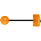 14G 5/8 Orange Acrylic Smiley Sunglasses Tongue Ring