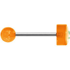14G 5/8 Orange Pot Leaf Tongue Ring