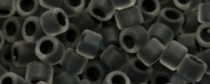TOHO TR-08-344FM   8/0 Matte Black Lined Crystal Seed Beads, 5 or 10 Grams