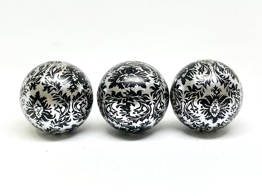 Elegantly Festive Printed Acrylic Beads